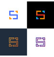 unusual geometric letter s architecture logo vector image