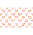 heart shaped donut seamless pattern sweet vector image