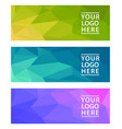 horizontal polygonal banners vector image