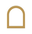 realistic golden metallic outline frame curved vector image