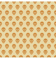 seamless halloween style skull pattern vector image