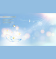 contact lens concept with water wave flows over vector image