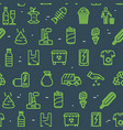 trash signs seamless pattern background vector image vector image