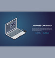 online advanced car search vector image vector image