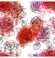 flower seamless hand drawn pattern vector image