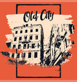 old city typographic vintage poster design vector image