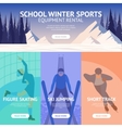 winter sport banner vector image vector image