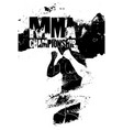 mma championship vintage grunge style poster vector image