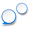 paper white-blue round speech bubbles vector image