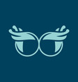 vintage glasses sign vector image