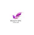 abstract beauty bird gradient logo vector image vector image