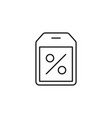 discount line art sales icon design template vector image