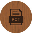 pct file document icon vector image vector image