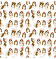 shih tzu in action seamless pattern vector image vector image