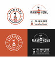 farm house logo design template vector image