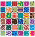 patchwork fabric vector image vector image