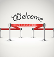 photorealistic bright stage with red ribbon vector image vector image