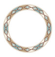 round ethnic frame decorative circle border vector image vector image