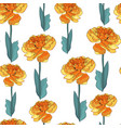 seamless pattern a yellow tulip flowers vector image