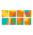 set fun hand drawn colorful shapes doodle vector image