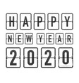 countdown to new year 2020 retro flip clock vector image