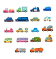 cute toy car set of icons vector image