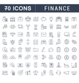 set flat line icons finance vector image