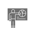 training presentation conference grey icon vector image