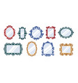 doodle retro mirrors vintage reflective surfaces vector image