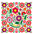 mexican retro folk art style floral pattern vector image