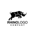 rhino geometric logo symbol icon vector image