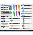 big collection of headers and footers for your vector image vector image