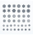 black snowflakes icon on white background vector image