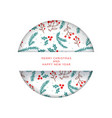 christmas invitation or greeting card in paper cut vector image vector image