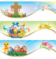 easter horizontal banners vector image vector image