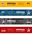 memorial day banner set vector image