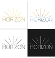 abstract horizon logo template vector image