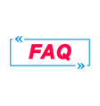 faq labels speech bubbles and marketing sticker vector image
