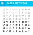 blog line web glyph icons vector image vector image