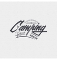 camping sign handmade differences made using vector image vector image