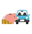 car and money design vector image