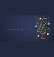 happy new 2022 year golden numbers vector image vector image