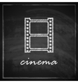 vintage with film strip sign on blackboard vector image