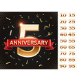 anniversary invitation card celebration cards vector image