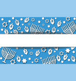 blue hanukkah background vector image vector image