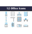 office icon set vector image