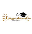 Congrats congratulations card Royalty Free Vector Image