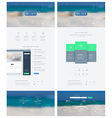 landing page in flat style with features icons vector image vector image