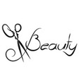 beautiful scissors vector image