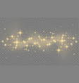 christmas yellow light star dust golden sparks vector image vector image